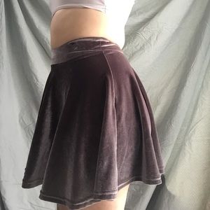 Velvet skater skirt